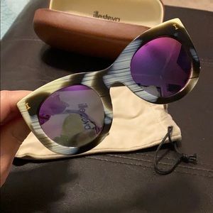 Illesteva Purple and Black Sunglasses
